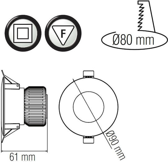 Horoz Electric Iluminat Exterior Montat Pe Perete Etanș Led Încorporat 6W 4200K