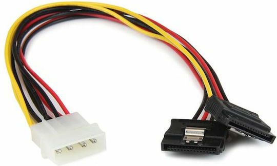 StarTech 15-Pin Sata - 4-Pin Molex Cable 0.3m Πολύχρωμο PYO2LP4LSATA