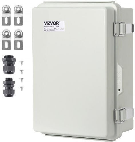 Vevor Elektrisches Gehäuse für Außenmontage Verzweigung Wasserdicht IP67 in Schwarz Farbe