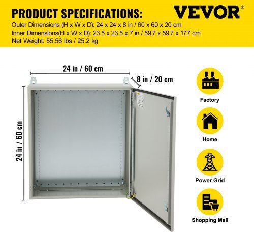 Vevor Ηλεκτρολογικό Κουτί Εξωτερικής Τοποθέτησης Στεγανό IP65