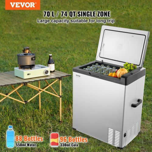 Vevor Φορητό Ψυγείο 70lt 100-240V Inox