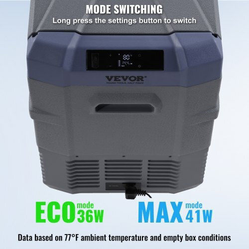 Vevor Φορητό Ψυγείο 45lt 100-240V / 12V / 24V Γκρι
