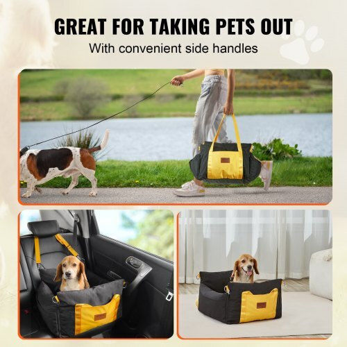 Vevor Waterproof Seat Car for Dog Black