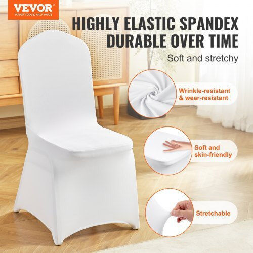Vevor Husă Elastică Scaun White 1buc ZYT150PCSBSQB0001V0