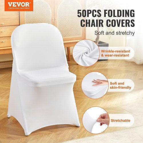 Vevor Husă Elastică Scaun White 50buc YTBS50PCSDKQQ89VLV0