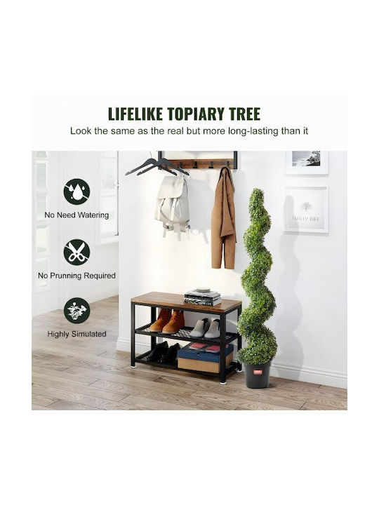 Artificial Outdoor Tree Buxus (Common box) Green 152.4cm 2pcs Vevor