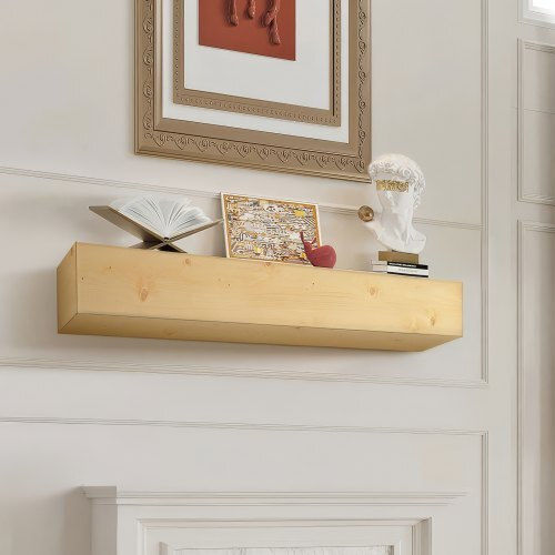 Raft rustic din lemn și fontă pentru șemineu Vevor 60" Natural Fbjxblj60ycffulgev0