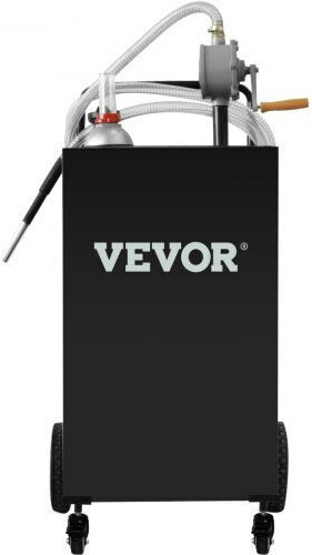 Vevor Δοχείο Καυσίμων Διπλής Θέσης Πλαστικό με Σωλήνα Επέκτασης Μαύρο