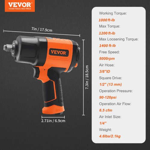 Vevor Air Impact Wrench 1/2" K1350N121650NFNRVV0