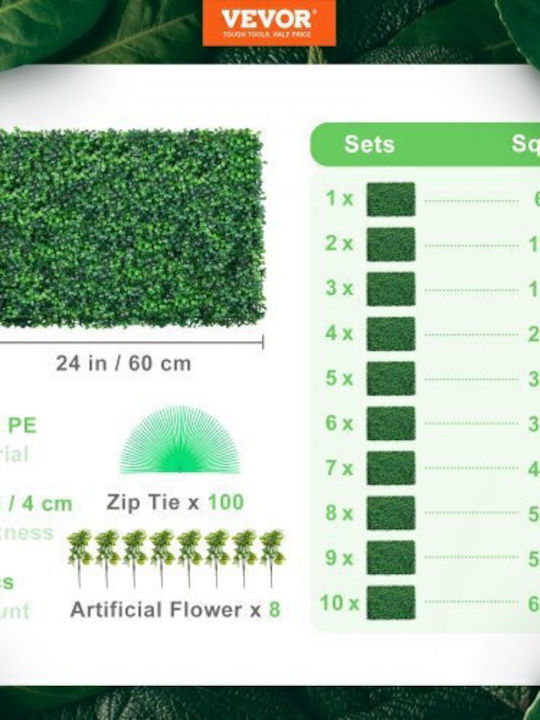 Vevor Artificial Foliage Panel 40.64x60.96cm