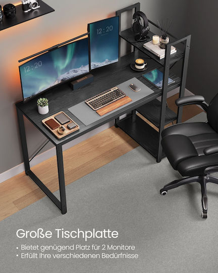 Γραφείο Vasagle Ράφια 120 Cm Ebony Black