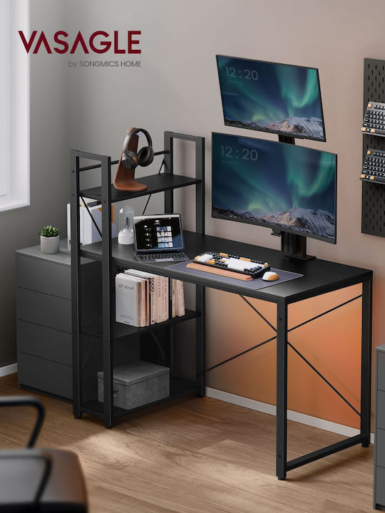 Γραφείο Vasagle Ράφια 120 Cm Ebony Black
