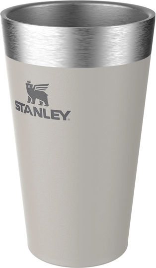 Stanley Adventure Stacking Vacuum Pint Glass Thermos Stainless Steel BPA Free 470ml Gray