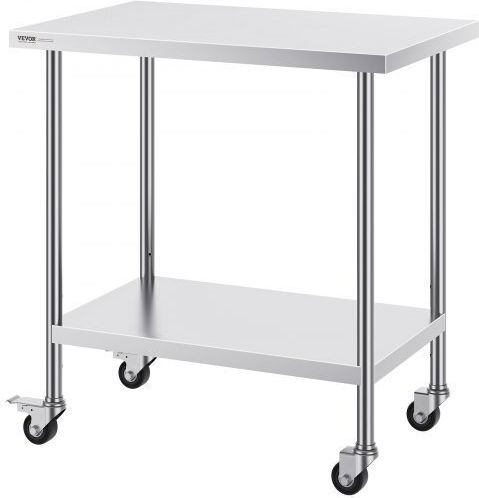 Vevor Edelstahl-Werkbank 24x36" mit Rädern Cfbxggztlcdj3o0m6v0