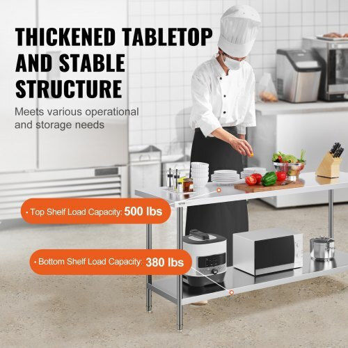 Vevor Stainless Steel Workbench 24x72x34in Cfbxggztlcwjfvl3yv0