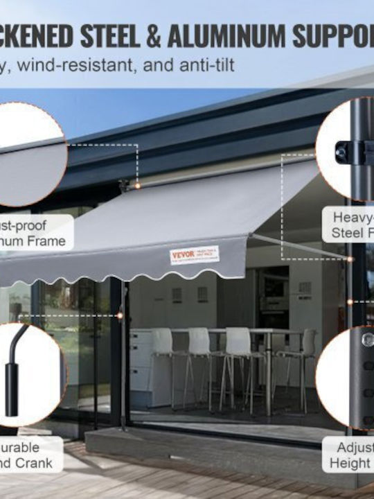 Vevor Zelt Terrasse Gray 2x1.2m