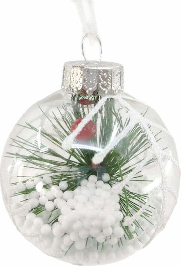 Ornament suspendat Glob Transparent 8buc