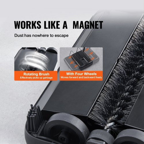 Vevor Manual Carpet Sweeper 20 cm Sweeping Width 300 ml Bin Cleans Dust & Pet Hair Gsqsqbddbdd11gaydv0
