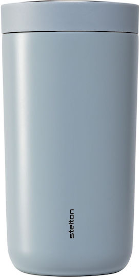 Stelton To Go Click Thermal Ποτήρι Θερμός Ανοξείδωτο 200ml Soft Cloud