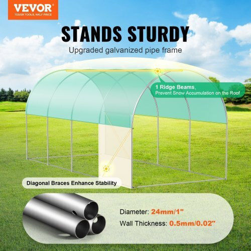 Vevor SDXWS15X7X7FO6TUWV0 Θερμοκήπιο Τούνελ 4.5x1.9x1.9m