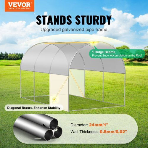 Vevor SDXWS10X7X7F4BYNQV0 Greenhouse Tunnel 2.9x2x1.9m