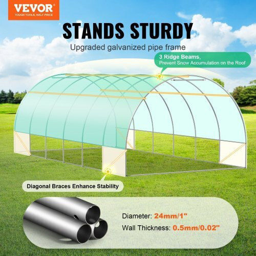 Vevor SDXWS20X10X7U1NJ3V0 Gewächshaus Tunnel 5.9x3x2m