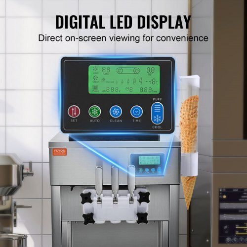 Vevor Mașină de înghețată comercială Înghețată 1.8kW 0.3cm. TMSRBQLJAJWSYC2RIV2