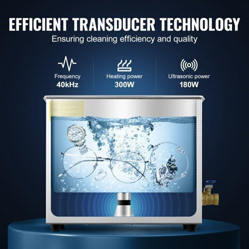 Vevor Ultrasonic Cleaner 6L Inox with Digital Timer