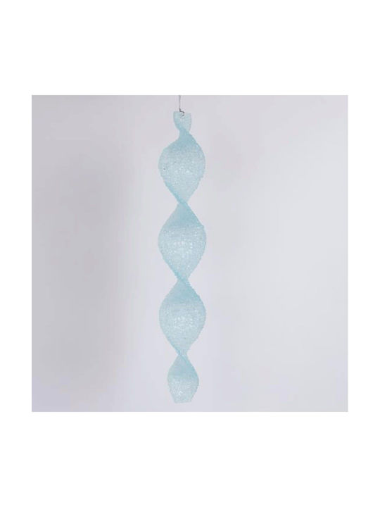 Hanging Stalactite Ornament Acrylic Light Blue with Glitter