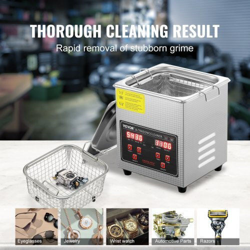 Vevor Ultrasonic Cleaner 2lt with Digital Timer