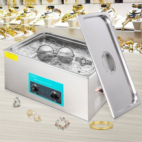 Vevor Curățător Ultrasonic 30lt Inox Cu Temporizator Mecanic