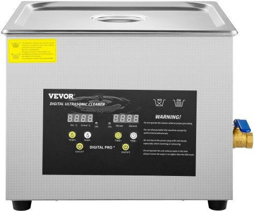 Vevor Καθαριστής Υπερήχων 15lt με Ψηφιακό Χρονοδιακόπτη