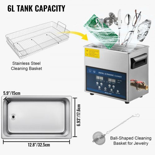 Vevor Ultrasonic Cleaner 6lt with Mechanical Timer