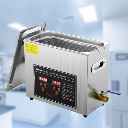 Vevor Ultrasonic Cleaner 6L Inox With Digital Timer