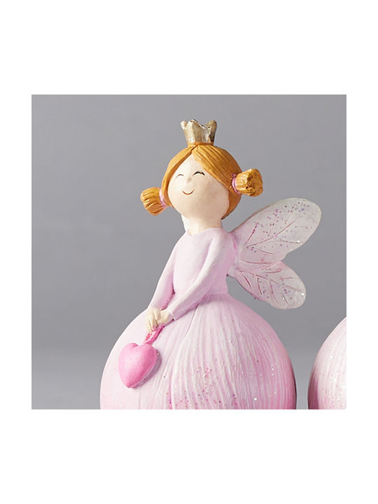 Hanging Fairy Ornament Polyresin Purple 6x7.5cm