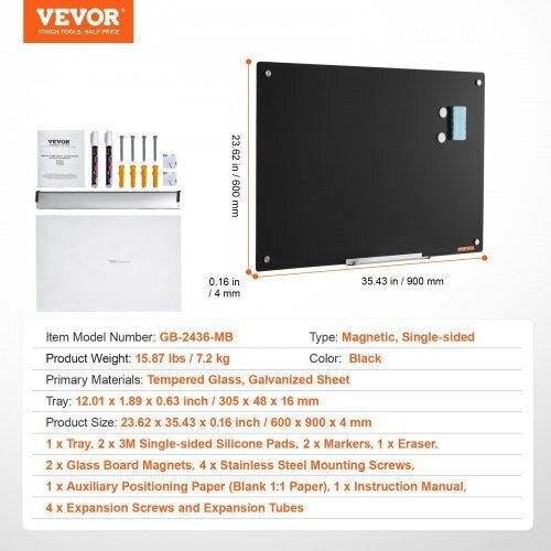 Vevor Μαγνητικός Πίνακας Μαρκαδόρου Κρεμαστός 91.44x60.96cm