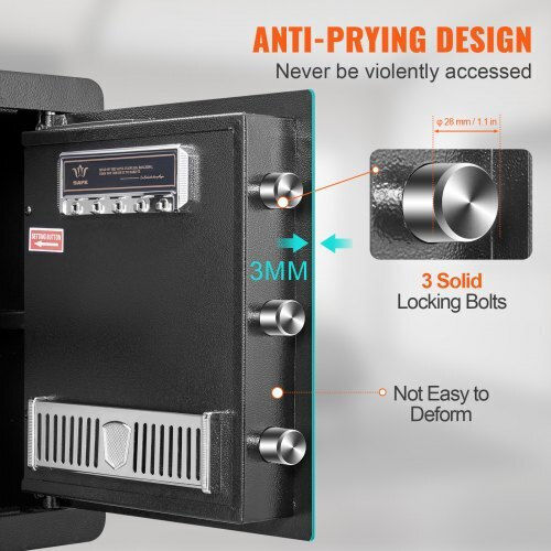 Vevor Safe with Digital Lock L43xW33xH40cm LSBXXHSLSLF186U0WV0