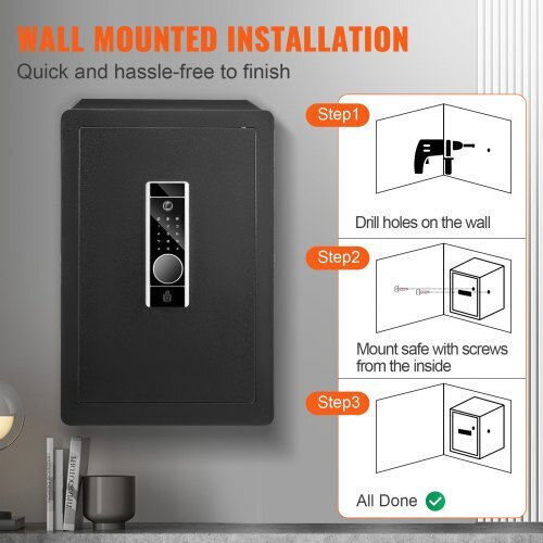 Vevor Safe with Digital Fingerprint Lock L40xW30xH60cm LSBXXHSLSLF22HXMIV0
