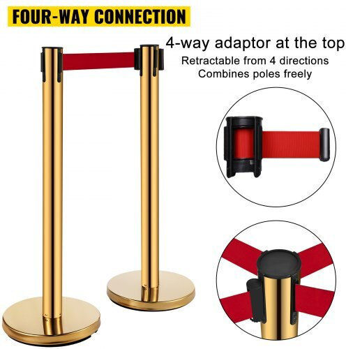 Vevor Safety Barrier Post Gold GLZ-CBTZ-JS-6JT01V0