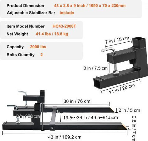 Vevor Κουβάς HCS43INCH20006W25V0 18800gr