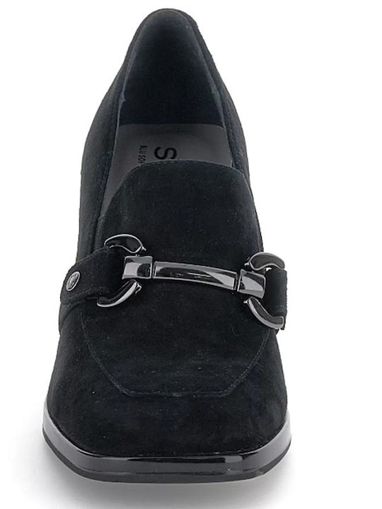 Δερμάτινα Γυναικεία Loafers σε Μαύρο Χρώμα