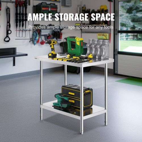 Vevor Masă din oțel inoxidabil L60.96xl91.44xH86.36cm