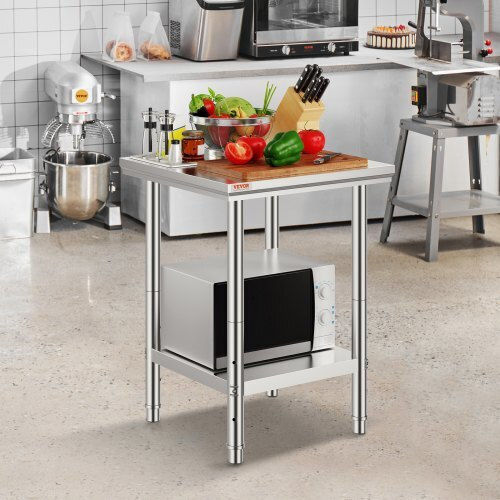 Vevor Steel Workbench L60xD60xH80cm