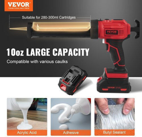 Vevor Kit Electric Silicone Gun Battery Lithium 20V 1x2Ah