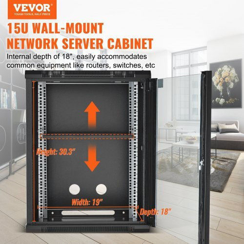Vevor Wall Mounted Rack Cabinet 15U WLJJ15UW155GJOIJAV0