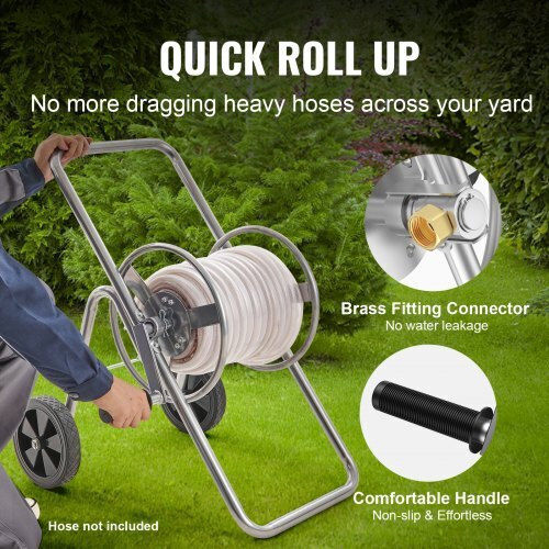 Vevor Wheeled Garden Hose Box for Hose Up To 53.34m