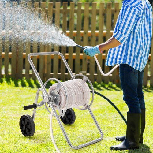 Vevor Wheeled Garden Hose Box for Hose Up To 53.34m
