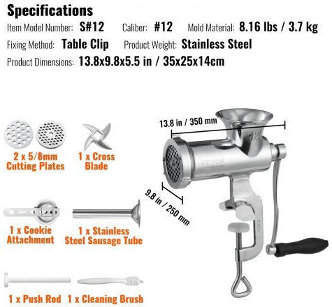 Vevor Commercial Meat Grinder BXGSDJRJYS30TU4B1V0