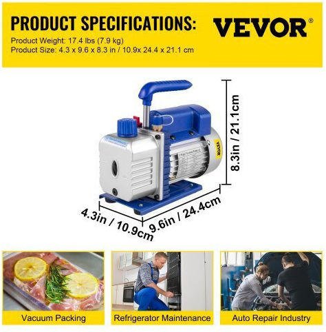 Vevor 3CFM1-4HPZKBZJOC1V2 Tubing High Pressure
