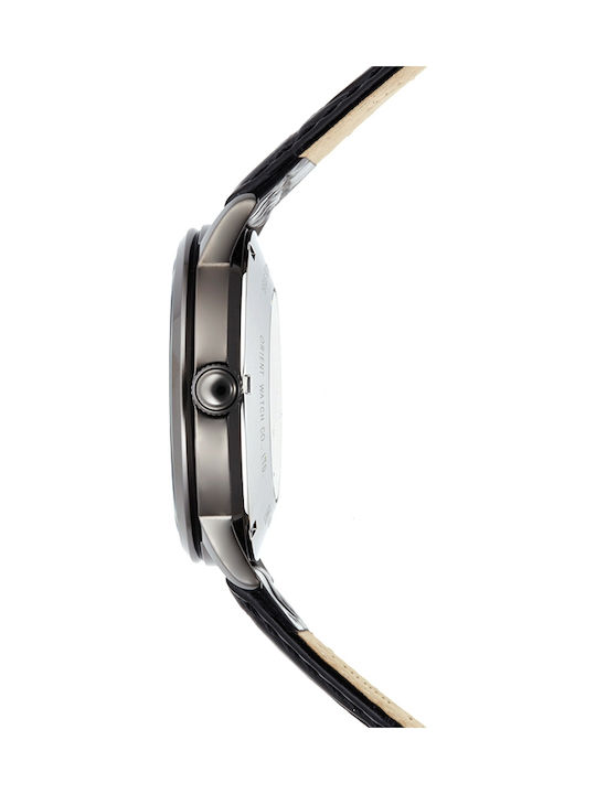 Orient Men's Watch 41mm Automatic with Black Leather Strap